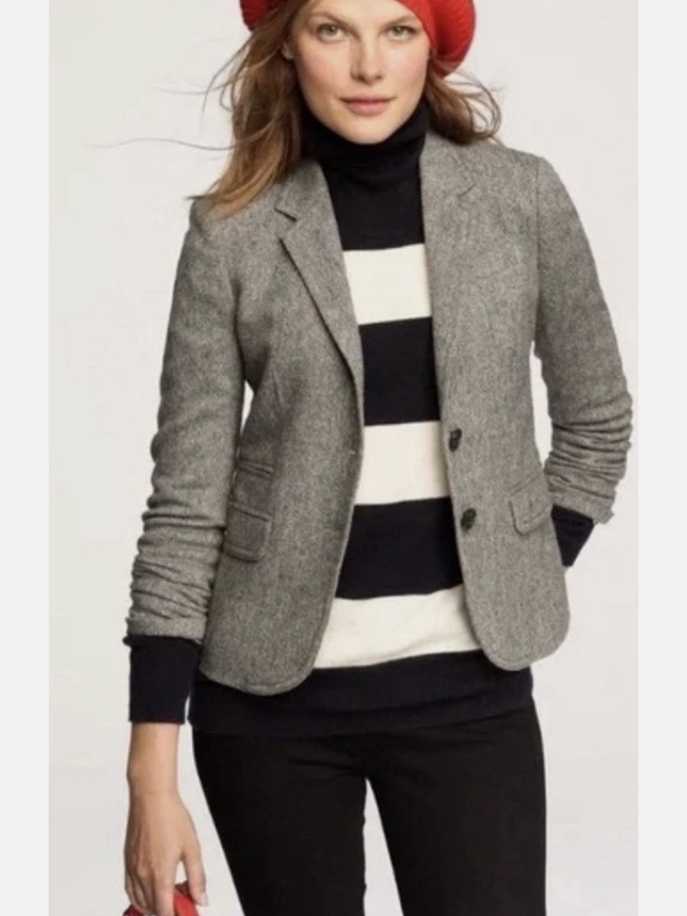 J. Crew Silk-Wool Donegal Schoolboy Blazer